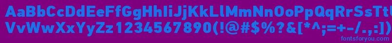 PfdintextproExtrablack Font – Blue Fonts on Purple Background