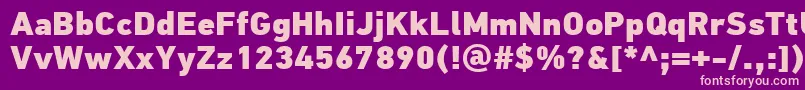 PfdintextproExtrablack Font – Pink Fonts on Purple Background