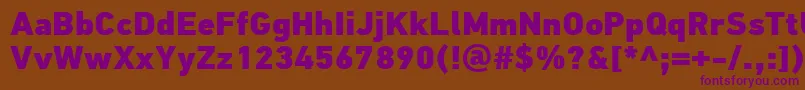 PfdintextproExtrablack Font – Purple Fonts on Brown Background