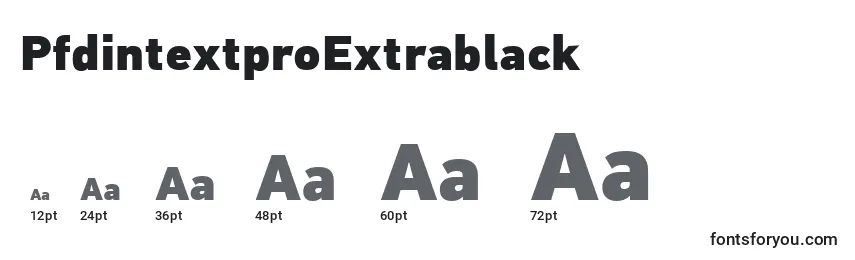 PfdintextproExtrablack Font Sizes