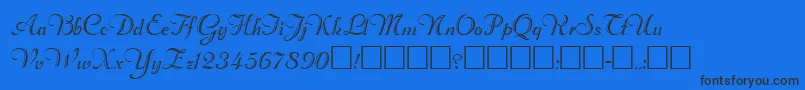 Rechtman Font – Black Fonts on Blue Background