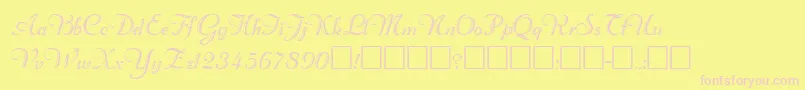 Rechtman Font – Pink Fonts on Yellow Background