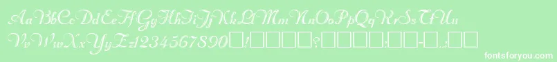 Rechtman Font – White Fonts on Green Background