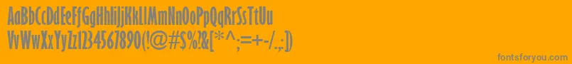 フォントGlsnecb – オレンジの背景に灰色の文字