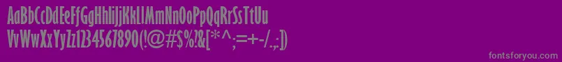 フォントGlsnecb – 紫の背景に灰色の文字