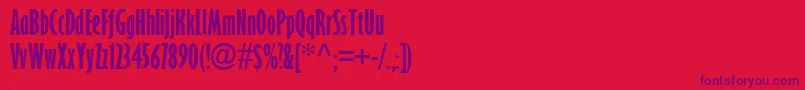 Glsnecb Font – Purple Fonts on Red Background