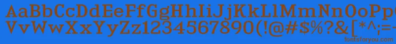 KingsbridgeExRg Font – Brown Fonts on Blue Background