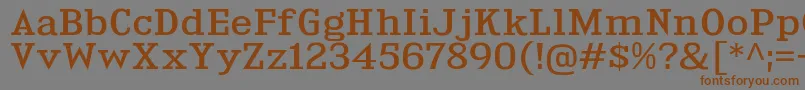 KingsbridgeExRg Font – Brown Fonts on Gray Background