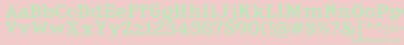 KingsbridgeExRg Font – Green Fonts on Pink Background