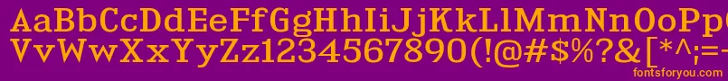 KingsbridgeExRg Font – Orange Fonts on Purple Background