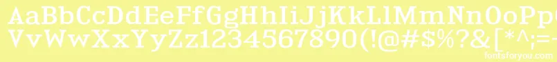 KingsbridgeExRg Font – White Fonts on Yellow Background