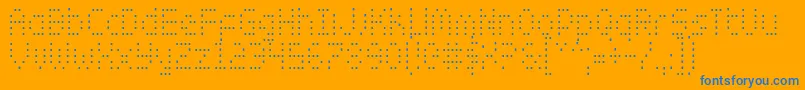 フォントZadoc – オレンジの背景に青い文字