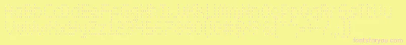 フォントZadoc – ピンクのフォント、黄色の背景