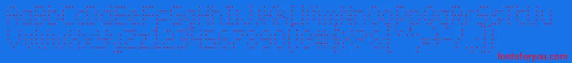 Zadoc Font – Red Fonts on Blue Background