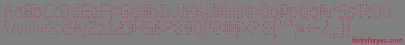 Zadoc Font – Red Fonts on Gray Background
