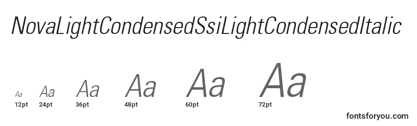 NovaLightCondensedSsiLightCondensedItalic Font Sizes