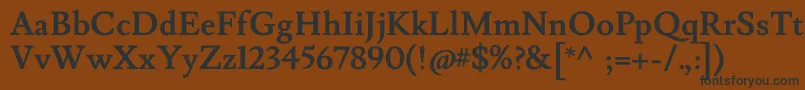 LusitanaBold Font – Black Fonts on Brown Background