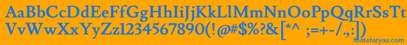 Шрифт LusitanaBold – синие шрифты на оранжевом фоне