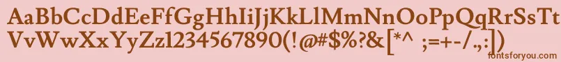 More about LusitanaBold Font LusitanaBold Font – Brown Fonts on Pink Background