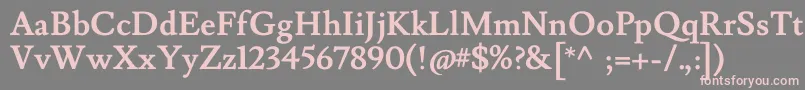 LusitanaBold Font – Pink Fonts on Gray Background