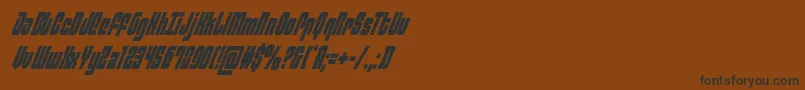 Philadelphiacondital Font – Black Fonts on Brown Background