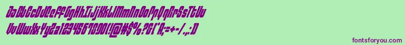 Philadelphiacondital Font – Purple Fonts on Green Background