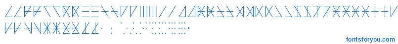 Czcionka MadeonRunesRegular – niebieskie czcionki