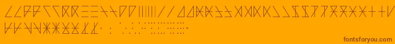 MadeonRunesRegular Font – Brown Fonts on Orange Background