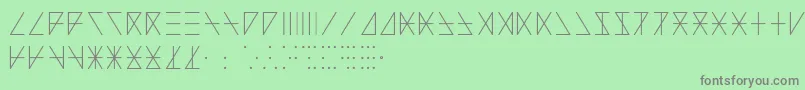 MadeonRunesRegular Font – Gray Fonts on Green Background