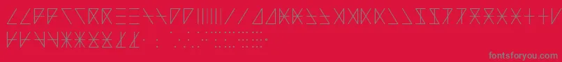 フォントMadeonRunesRegular – 赤い背景に灰色の文字