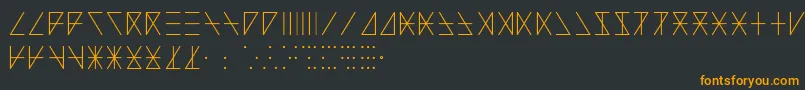 フォントMadeonRunesRegular – 黒い背景にオレンジの文字