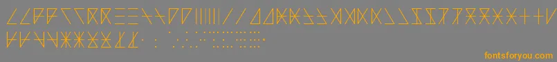 MadeonRunesRegular-Schriftart – Orangefarbene Schriften auf grauem Hintergrund