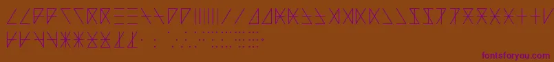 MadeonRunesRegular Font – Purple Fonts on Brown Background