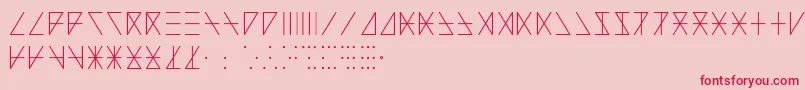 フォントMadeonRunesRegular – ピンクの背景に赤い文字