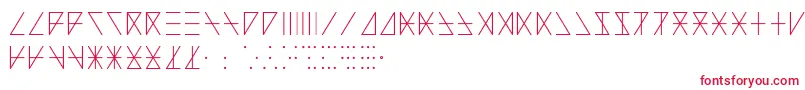 MadeonRunesRegular Font – Red Fonts on White Background