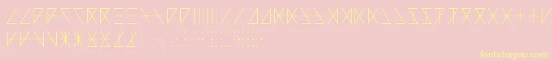 MadeonRunesRegular Font – Yellow Fonts on Pink Background