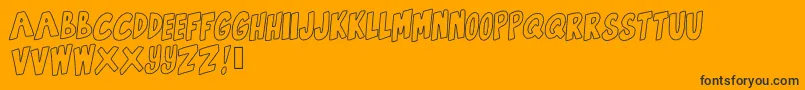 GetTheFuckUp-Schriftart – Schwarze Schriften auf orangefarbenem Hintergrund