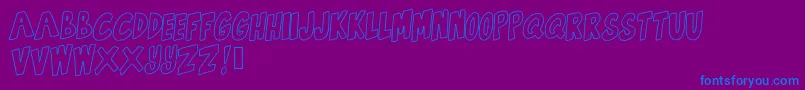 GetTheFuckUp-Schriftart – Blaue Schriften auf violettem Hintergrund