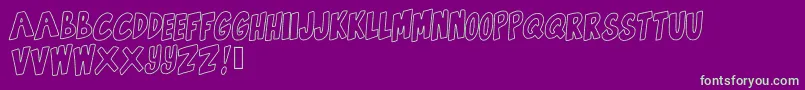 GetTheFuckUp Font – Green Fonts on Purple Background