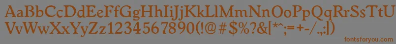 Шрифт WorcesterserialMediumRegular – коричневые шрифты на сером фоне
