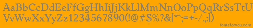 WorcesterserialMediumRegular Font – Gray Fonts on Orange Background