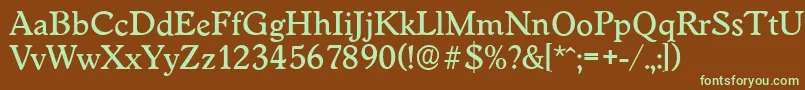 fuente WorcesterserialMediumRegular – Fuentes Verdes Sobre Fondo Marrón
