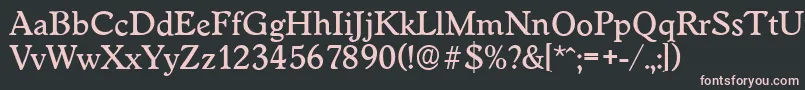 WorcesterserialMediumRegular Font – Pink Fonts on Black Background
