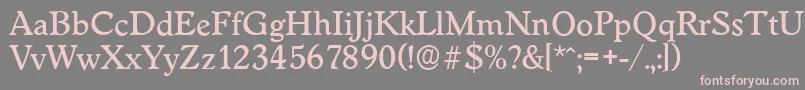 WorcesterserialMediumRegular Font – Pink Fonts on Gray Background