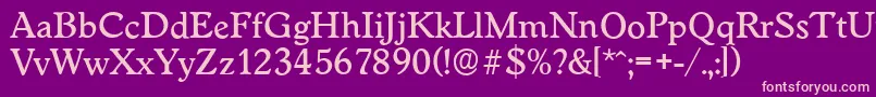 WorcesterserialMediumRegular Font – Pink Fonts on Purple Background