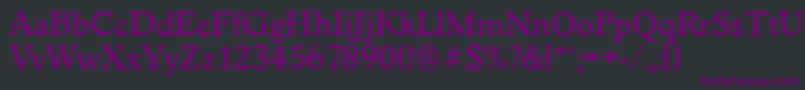 WorcesterserialMediumRegular Font – Purple Fonts on Black Background