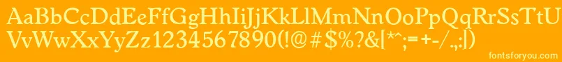 WorcesterserialMediumRegular Font – Yellow Fonts on Orange Background