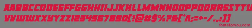 Libertylegionitalic-fontti – punaiset fontit harmaalla taustalla