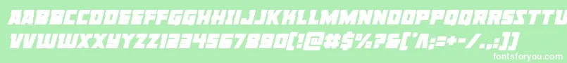 Libertylegionitalic Font – White Fonts on Green Background