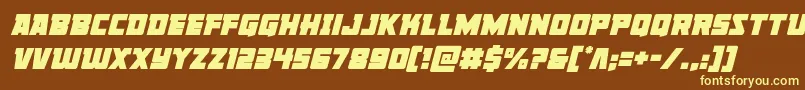 Шрифт Libertylegionitalic – жёлтые шрифты на коричневом фоне